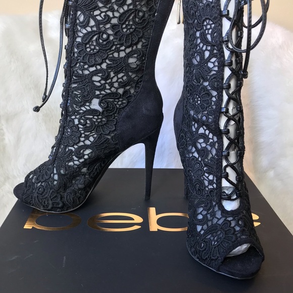 Bebe Beckah Lace Booties - Picture 2 of 7